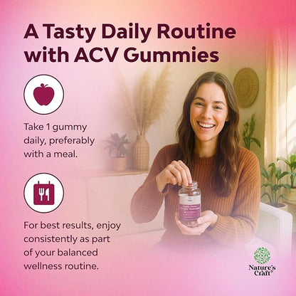 ACV Apple Cider Vinegar Gummies - Natural Energy Supplement ACV with Mother for Body Cleanse Immune Support and Gut Health with Vitamin B12 and Beet Root - 120 Count