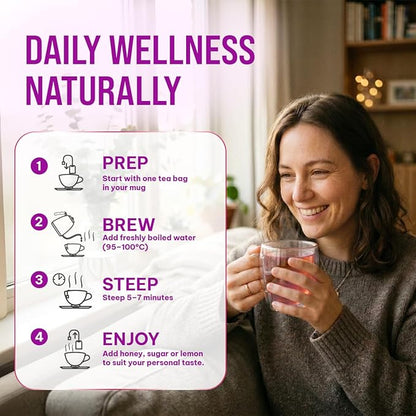 Hormone Balance Tea for Women – Raspberry Leaf, Dioscorea Persimilis, Hibiscus Tea Organic, Black Ginger for Menstrual Healthy Cycle Support, PMS & PCOS Support, Postpartum Recovery,90 Herbal Tea Bag