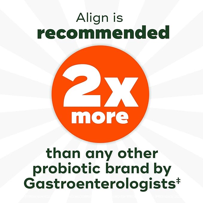 Align Dualbiotic, Prebiotics and Probiotics for Women and Men, Probiotics for Digestive Health, Prebiotics Help Nourish Good Bacteria, Natural Fruit Flavors, 90 Probiotic Gummies,(Pack of 2)