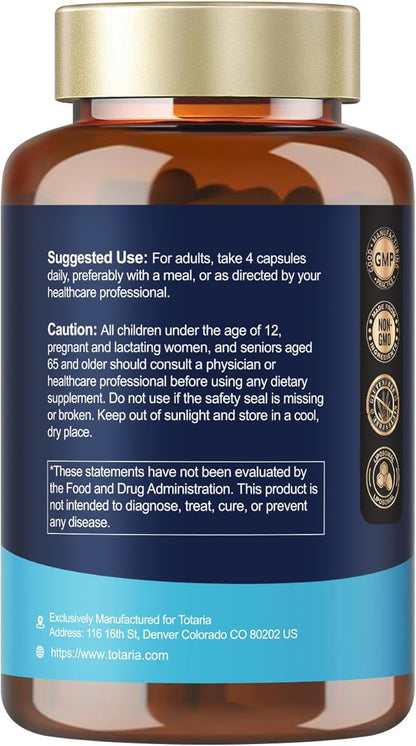 Totaria Liposomal Glucosamine Chondroitin MSM Collagen | 3000 MG | Joint Support Supplement Bone Health Support Flexibility & Cartilage Maintenance for Men & Woman Supplement, Non-GMO