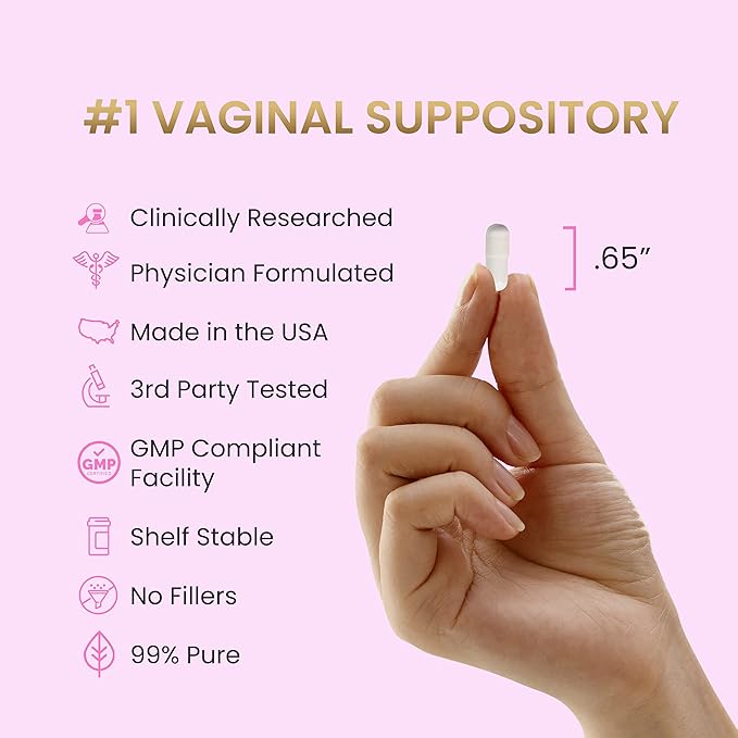 HPD Rx Fem-Rx Boric Acid Vaginal Suppositories for Women – Help Balance Vaginal pH, Eliminate Vaginal Odor – Dr Formulated Feminine Health Support – 30 Capsules Pack of 1