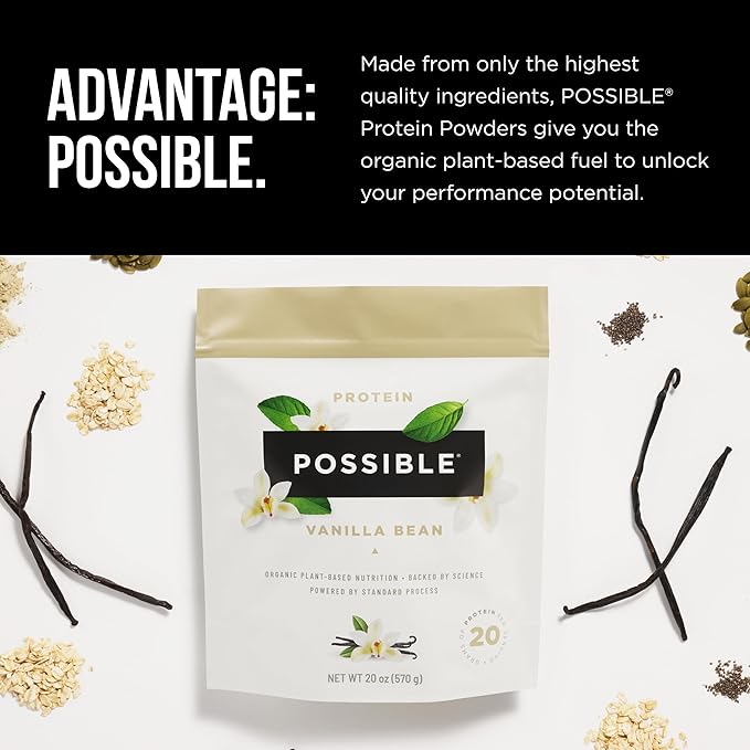Protein Powder - Muscle Growth & Recovery Support - Plant-Based Protein - Essential Amino Acids & BCAAs - Vegan, Gluten-Free & USDA Organic - Vanilla, 1.25 Pound (Pack of 2)