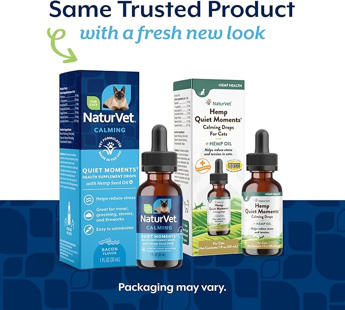 NaturVet Hemp Quiet Moments Calming Drops for Cat, 1oz