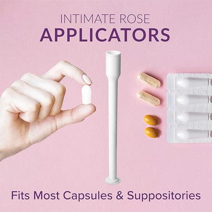 Intimate Rose 15 Count Vaginal Suppository Applicator - Fits Most Boric Acid Suppositories & Vaginal Suppository - Individually Wrapped Suppository Applicators from