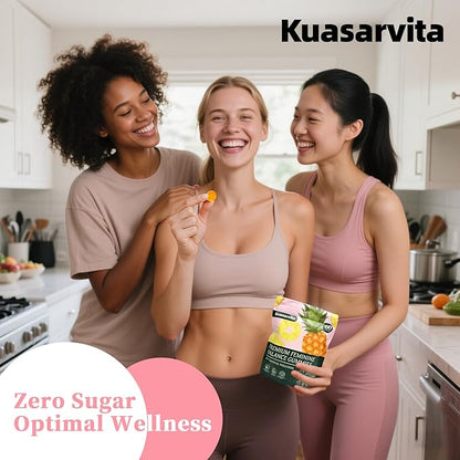 Premium Feminine Balance Gummies for Women, Vaginal Probiotics, PH Balance for Women Healthy Odor, Gut Health, Immune Support, Pineapple Gummies for Woman, 60 Counts