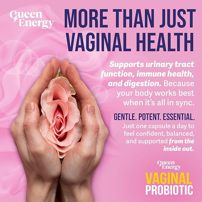 Queen Energy Vaginal Probiotic – Supports pH Balance, Odor Control & Digestive Health – 30 Capsules