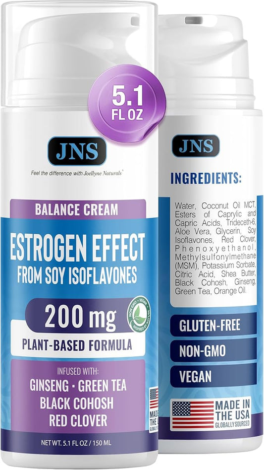 Joellyne Naturals Phytoestrogen Cream with Soy Isoflavones and Herbal Extracts, 5.1 oz