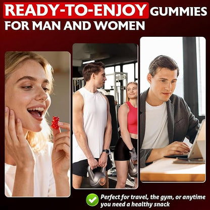 Creatine Monohydrate Gummies for Women & Men, Creatine with Taurine & B6, Chewable Creatina Pre Workout Gummies for Max Strength & Muscle Growth, Energy, Endurance, Creatine for Men & Women - 2 Packs