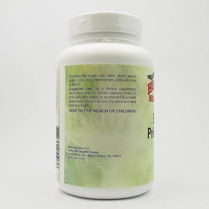 Holly Hill Health Foods, Evening Primrose Oil 500 MG, Hexane Free, 90 Softgels