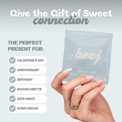 BEEJ Gummies for Couples - Natural Intimacy Gummy Candy - Romantic Gift for Birthday, Honeymoon, Anniversary, Valentines Day - No Artificial Flavors - Made in USA - 3 Pack, Wedding Cake