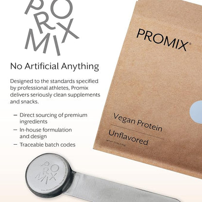 ProMix Nutrition Plant-Based Vegan Protein Powder, Unflavored - Pea Protein & Vitamin B-12 - ­Post Workout Fitness & Nutrition Shakes, Smoothies, Baking & Cooking Recipes - 2.5 Pound (Pack of 1)