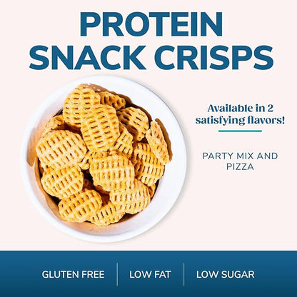 WonderSlim Protein Snack Chips, Party Mix, Low Fat & Gluten Free (10ct)