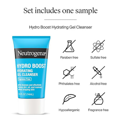 Neutrogena Collagen Bank Face Moisturizer, Broad Spectrum SPF 30 Anti-Aging Face & Neck Collagen Cream, Micro-Peptides, No White Cast 2 fl oz & Trial Size Hydro Boost Facial Cleanser, 0.5oz