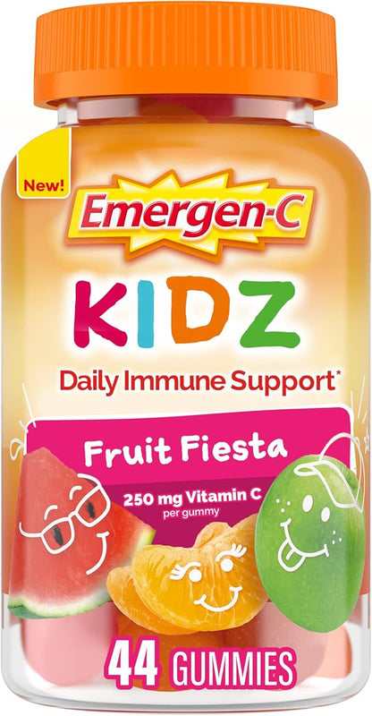 Emergen-C Kidz Daily Immune Support Dietary Supplements, Flavored Gummies with Vitamin C and B Vitamins, Fruit Fiesta Flavored Gummies - 44 Count