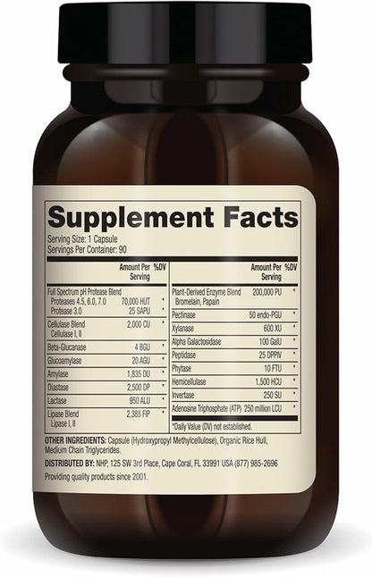 Dr. Mercola Full Spectrum Enzymes - 22 Different Enzymes - Supports Digestive & Immune Health - Helps Digest Carbohydrates, Fats & Proteins - Non-GMO, Gluten-Free & Soy-Free - 90 Capsules