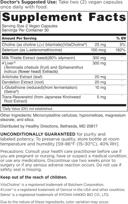 DOCTORS' PREFERRED Liver Defense with Milk Thistle | 60 Capsules (Pack of 2)