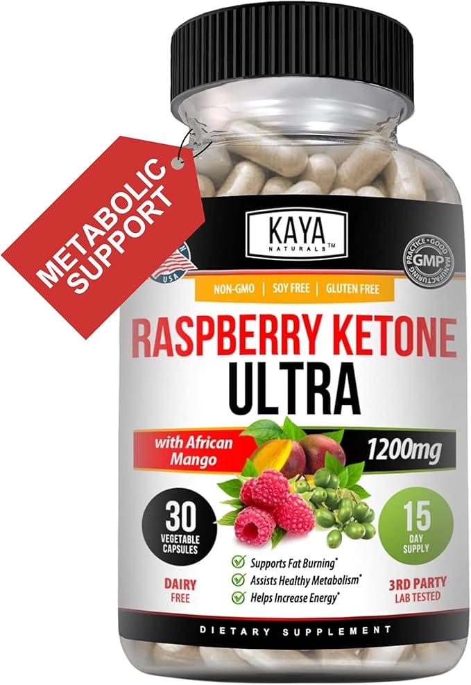 Kaya Naturals Keto Diet Raspberry Ketone - Weight Loss Supplement, Appetite Control, Boost Metabolism - 30 Count…