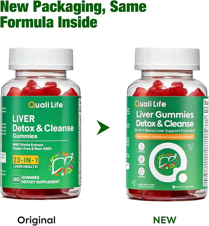 Liver Cleanse Detox & Repair Gummies - 2000mg Milk Thistle Liver Detox Supplement, Liver Support Supplement with Dandelion Root - Mixed Fruit Flavor, 60 Gummies
