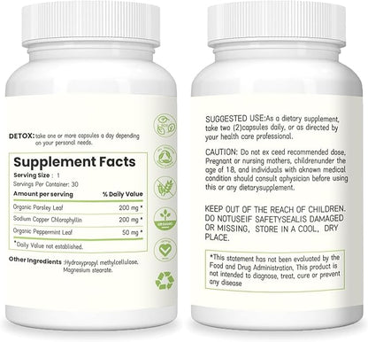 Generic Body Deodorizing Supplement Works, Chlorophyll Capsules for Body Odor, Pills for Body Odor Control, Internal Deodorant, Immune & Digestion Support, Vegan Friendly (3pcs)