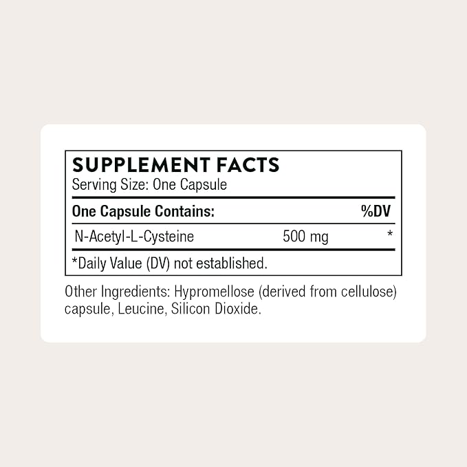 THORNE - NAC - N-Acetylcysteine - 500mg - Supports Respiratory Health & Immune Function - Promotes Liver & Kidney Detox* - Gluten, Dairy & Soy-Free - 90 Servings