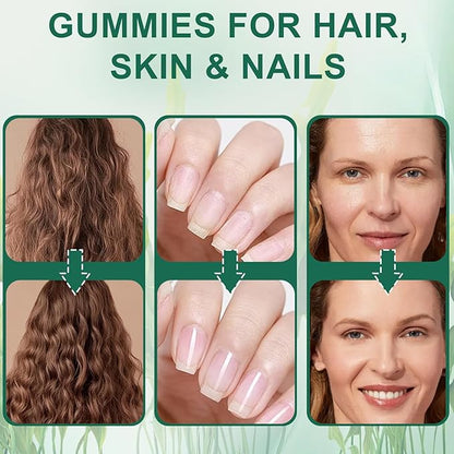 Sea Moss Gummies for Hair Loss，Hair Loss Gummies with Organic Sea Moss，Pearl Powder & Aloe Vera,Vitamin C, Vitamin E, Supports Hair & Skin Wellness Dietary Supplement — 60 Gummies