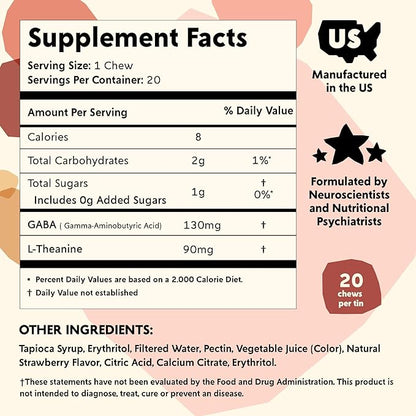 PYM Mood & Focus Chews Variety Pack, 60 Count | Berry & Citrus Mood Chews + Attention Chews | GABA, L-Theanine, L-Carnitine | Vegan, Non-GMO, Caffeine-Free