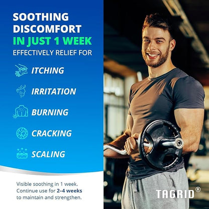 TAGRID Antifungal Cream for Ringworm & Tinea Versicolor, Maximum Strength Antifungal Care for Men & Women, Daily Use for Body Skin, Fast Itch Relief, 100g