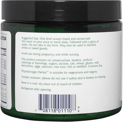 Vitanica Phytoestrogen Herbal Non-GMO PMS, Menopause Relief Supplement for Women, Hormone Balance, Night Sweats & Hot Flash Relief, Soy Isoflavones, Vegan, Powder 8 Oz (Phytoestrogen Herbal Pro Logo)