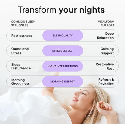 Magnesium Glycinate Sleep Complex – Non-Habit Forming Support with L-Theanine, GABA, Zinc & Rhodiola – Promotes Relaxation, Calm & Muscle Recovery – Non-Melatonin – 100 Capsules