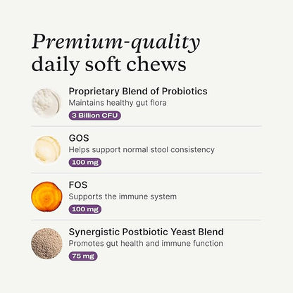 PetLab Co. Probiotics for Dogs, Support Gut Health, Occasional Diarrhea, Digestive Health & Seasonal Allergies - Salmon Flavor - Packaging May Vary - 30 Soft Chews