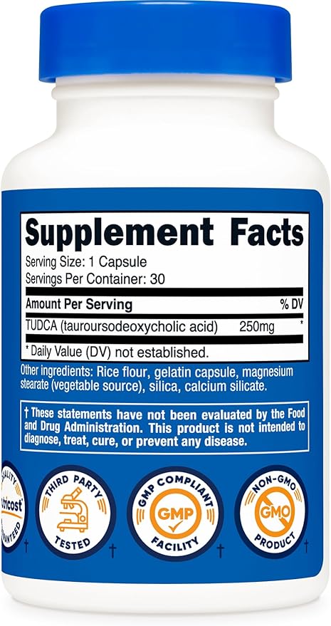 Nutricost Tudca 250mg, 30 Capsules (2 Bottles)