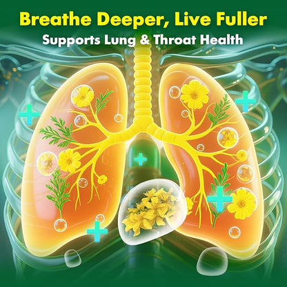 softbear 2PCS Mullein Gummies for Lungs, 2000mg Mullein Leaf Extract Supplement for Respiratory & Digestive & Immune Support, Organic, Vegan, Sugr-Free, Pieneapple Flavor 120 Count