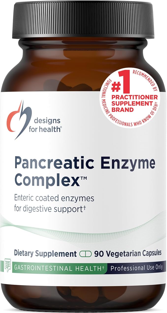 Designs for Health Pancreatic Enzymes Complex - Digestive Enzymes + Bromelain Supplement - Support Digestion + Gut Health - Delayed Release Capsule with Pancreatic Enzyme, Ox Bile (90 Capsules)