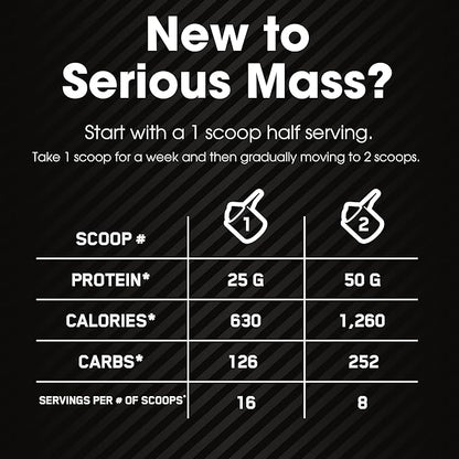 Optimum Nutrition Serious Mass, Weight Gainer Protein Powder, Mass Gainer, Vitamin C and Zinc for Immune Support, Creatine, Chocolate, 6 Pound (Packaging May Vary)