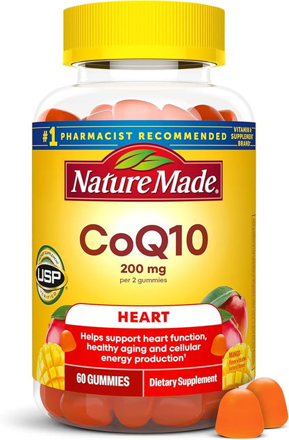 Nature Made CoQ10 200Mmg Per Serving Gummies, Heart & Energy Support, 60 CoQ10 Gummies, 30 Day Supply