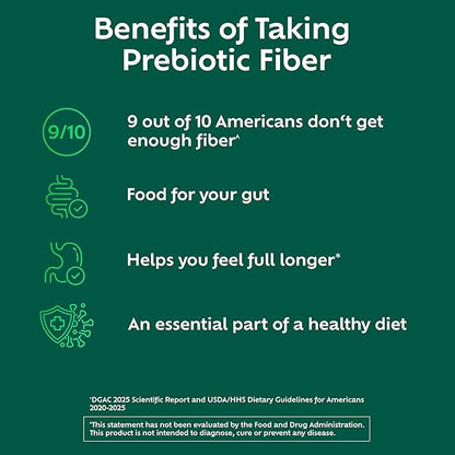 Benefiber On The Go Prebiotic Fiber Supplement Powder for Digestive Health, Daily Fiber Powder, Unflavored Powder Stick Packs - 36 Sticks (Pack of 2)