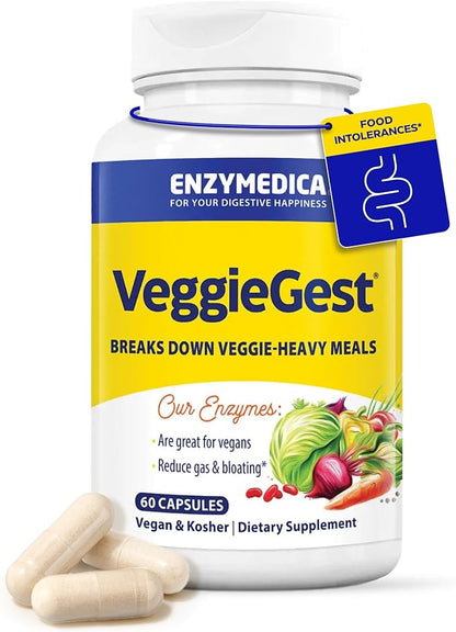 ENZYMEDICA VeggieGest Capsules, 60 Count