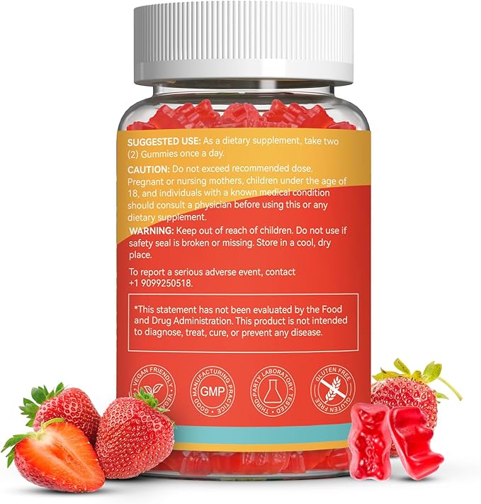 2 Pack Vitamin D3 5000 IU 125mcg Gummies - Vitamin D Gummies for Adults, Support Immune, Bone, Muscle Health - Non-GMO, Gluten-Free, Dairy-Free, No Gelatin, 120 Count, Strawberry Flavor