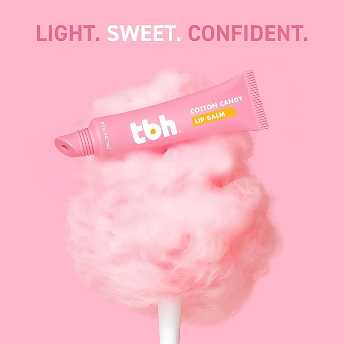 TBH Kids Lip Butter Balm for Kids | Vegan Tinted Lip Balm & Lip Gloss for Girls | Safe, Hydrating, Natural Tween Lip Care - Cotton Candy & Sugar Cookie Flavors