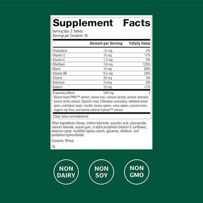 Standard Process Cardio-Plus - Antioxidant Support - Heart Health, Circulation & Blood Flow Supplement with Vitamin B6, Niacin & Riboflavin - Energy Metabolism Supplement - 90 Tablets