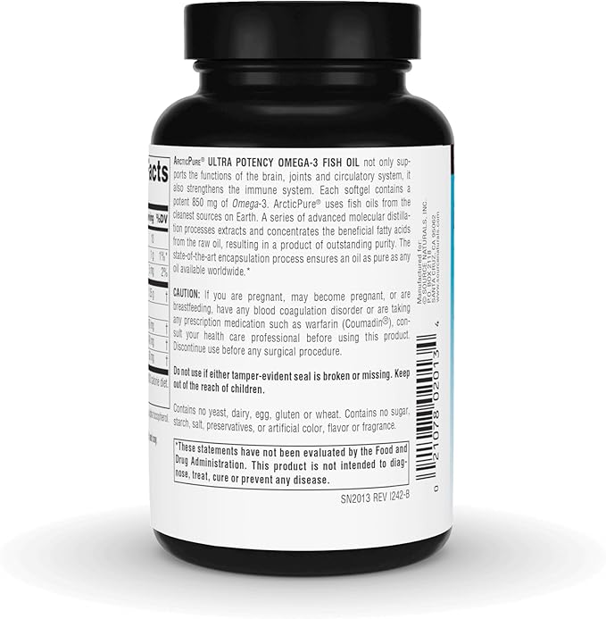 Source Naturals ArcticPure Ultra Potency 850 mg Omega-3 Fish Oil - 60 Softgels