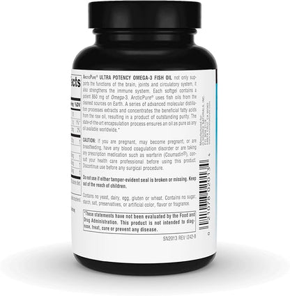 Source Naturals ArcticPure Ultra Potency 850 mg Omega-3 Fish Oil - 60 Softgels