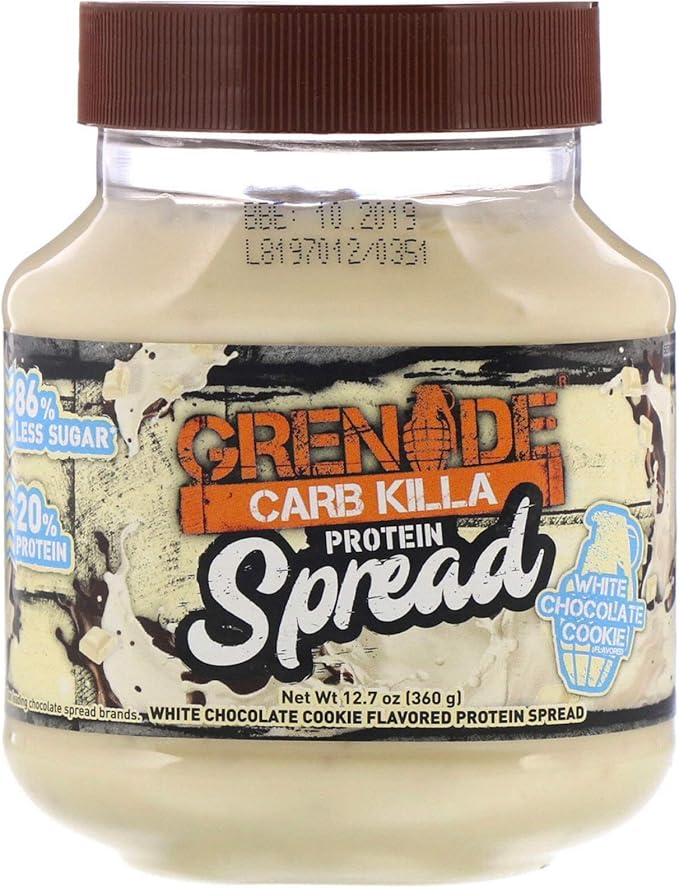 Grenade Carb Killa Protein Chocolate Spread | 7g High Protein Snack | High Protein Low Sugar | No Stir | White Chocolate Cookie, 12.7oz