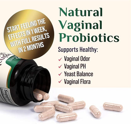 Probiotics 50 Billion CFU per Serving - 10 Strains & Prebiotics - Supports Women's pH Balance, Digestive, UT & Feminine Health - SVag Women Health Supplements - Shelf Stable Bottled USA - 120 Capsules