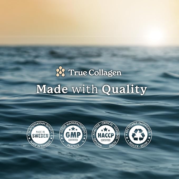 True Collagen Marine | 11,000 mg Hydrolyzed Collagen Liquid Supplement - 2 x 500 ml (1,000 ml), 40 Day Supply | Hyaluronic Acid, Biotin and Vitamin C for Healthy Hair, Skin and Nails | Sugar-Free