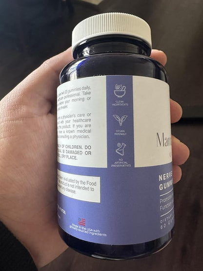 Mama Bear Oasis Nerve Support Gummies for Neuropathy - Advanced Nerve Vitamins & Repair Formula - Mobility Boost & Calm Blend - Regeneration Health Supplements - Neuropathy & Recovery Gummies (60 Ct)