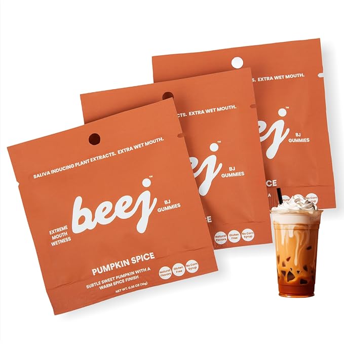 BEEJ Gummies for Couples - Natural Intimacy Gummy Candy - Romantic Gift for Birthday, Honeymoon, Anniversary, Valentines Day - No Artificial Flavors - Made in USA - 3 Pack, Pumpkin Spice