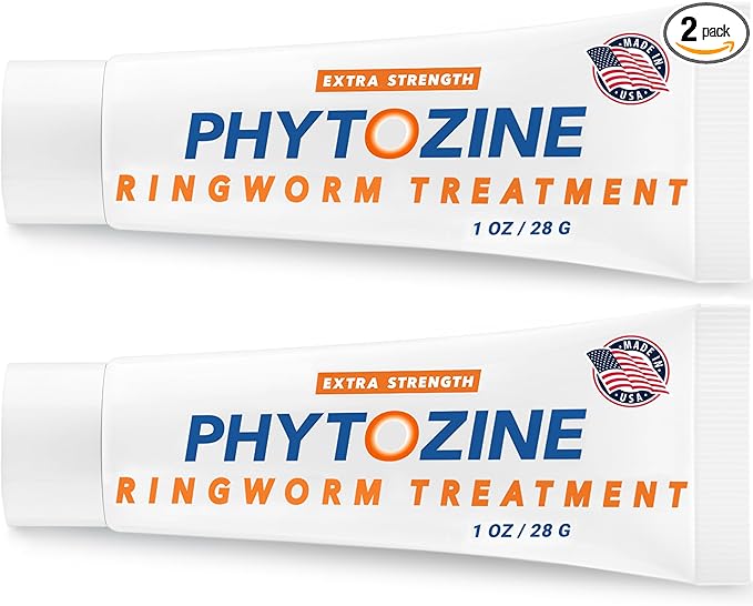 Anti Fungal Cream For Skin With 1% Tolnaftate - Ringworm Treatment For Humans - Effective Athletes Foot Treatment Cream - Nourished by 15+ Natural Oils & Botanicals - Made in USA-1 oz (2 Pc)