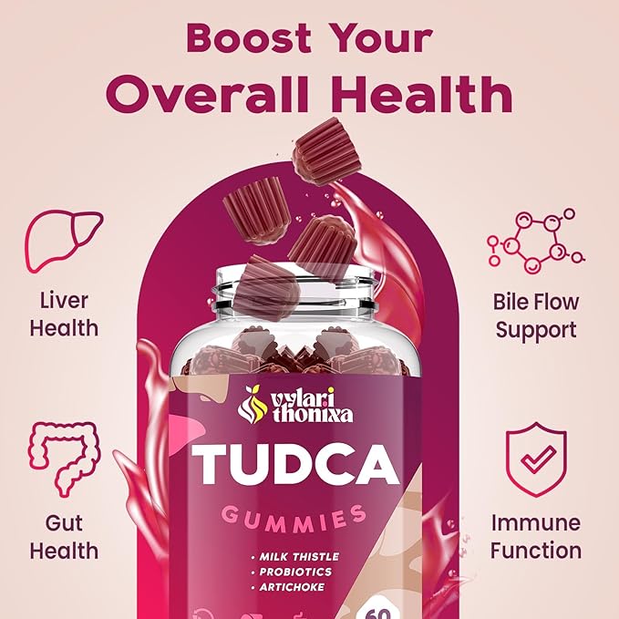 Premium TUDCA Bile Salts Gummies - 2000mg High Potency Liver Support Supplement, Liver Detox & Repair with Milk Thistle, Artichoke, Probiotics - Vegan, 60 Servings