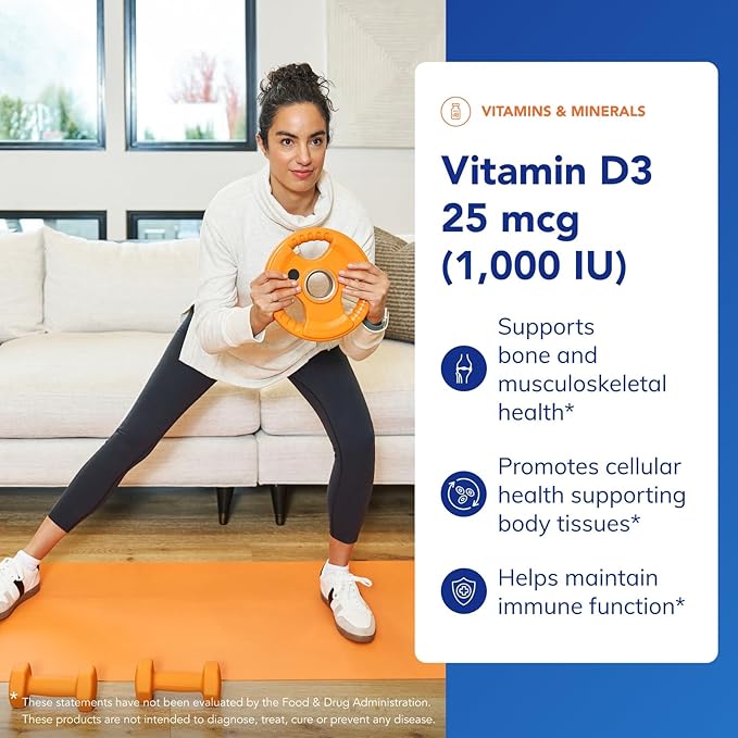 Pure Encapsulations Vitamin D3 25 mcg (1,000 IU) - Supplement to Support Bone, Joint, Breast, Heart, Colon & Immune Health* - with Premium Vitamin D - 60 Capsules